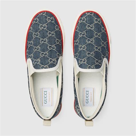 women's gucci tennis 1977 slip-on sneaker|gucci denim slip on.